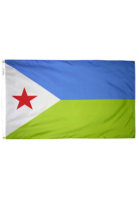 4x6 ft. Nylon Djibouti Flag Pole Hem Plain