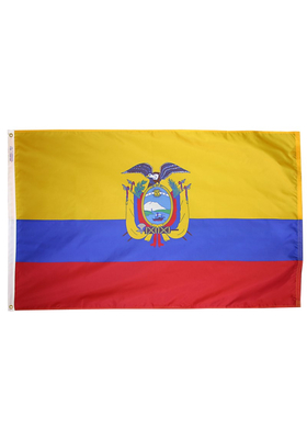 3x5 ft. Nylon Ecuador Flag Pole Hem Plain
