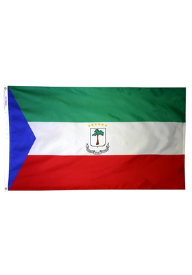 5x8 ft. Nylon Equatorial Guinea Flag with Heading and Grommets