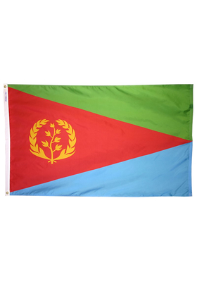 3x5 ft. Nylon Eritrea Flag Pole Hem Plain