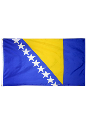 3x5 ft. Nylon Bosnia-Herzegovina Flag Pole Hem Plain
