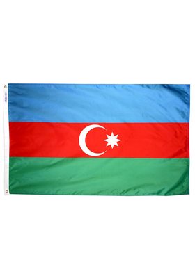 2x3 ft. Nylon Azerbaijan Flag with Heading and Grommets