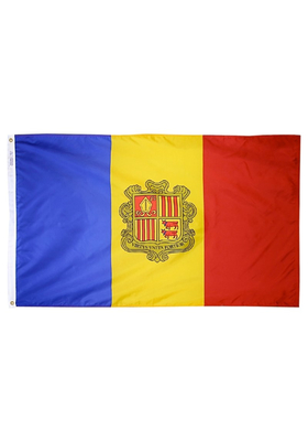 3x5 ft. Nylon Andorra Flag Pole Hem Plain
