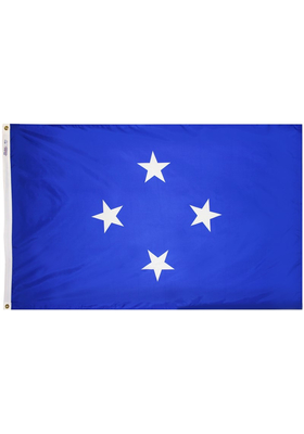 3x5 ft. Nylon Micronesia Flag Pole Hem Plain