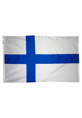 2x3 ft. Nylon Finland Flag with Heading and Grommets