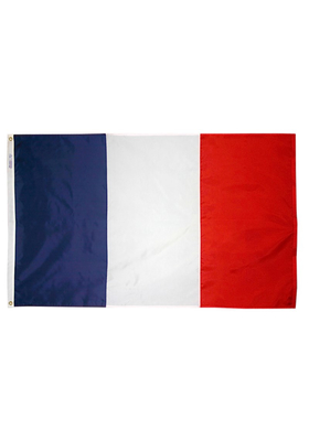 4x6 ft. Nylon France Flag Pole Hem Plain
