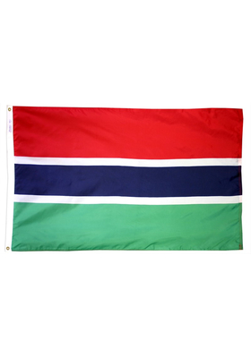 2x3 ft. Nylon Gambia Flag Pole Hem Plain