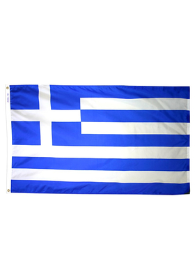 3x5 ft. Nylon Greece Flag Pole Hem Plain