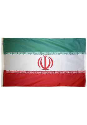 2x3 ft. Nylon Iran Flag Pole Hem Plain