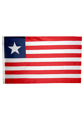 2x3 ft. Nylon Liberia Flag Pole Hem Plain