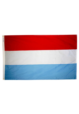 3x5 ft. Nylon Luxembourg Flag Pole Hem Plain
