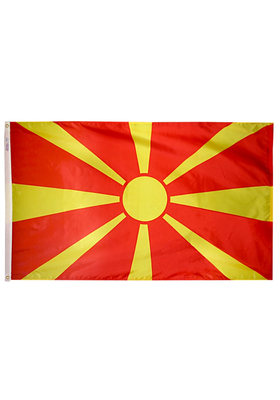 2x3 ft. Nylon Macedonia Flag with Heading and Grommets