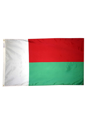 3x5 ft. Nylon Madagascar Flag Pole Hem Plain