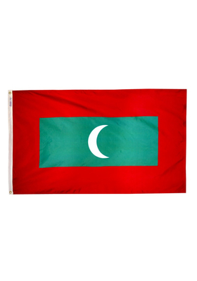 4x6 ft. Nylon Maldives Flag with Heading and Grommets