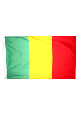 2x3 ft. Nylon Mali Flag Pole Hem Plain