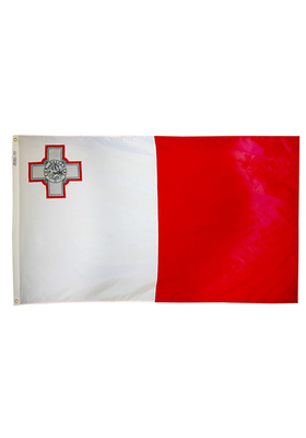 3x5 ft. Nylon Malta Flag Pole Hem Plain
