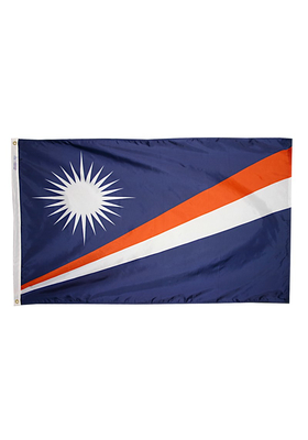 3x5 ft. Nylon Marshall Island Flag Pole Hem Plain