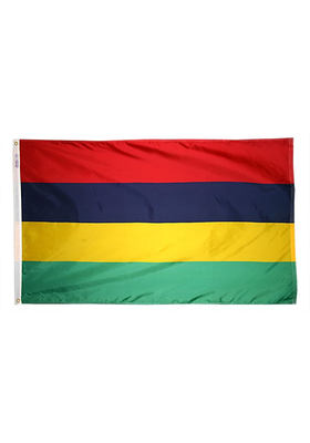 2x3 ft. Nylon Mauritius Flag with Heading and Grommets