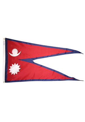 3x5 ft. Nylon Nepal Flag Pole Hem Plain