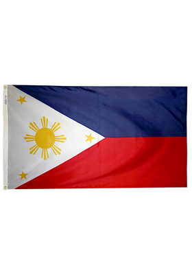 3x5 ft. Nylon Philippines Flag Pole Hem Plain