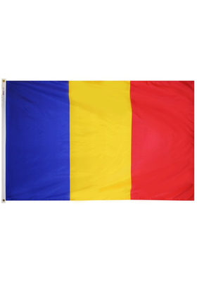 2x3 ft. Nylon Romania Flag Pole Hem Plain