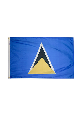 2x3 ft. Nylon St. Lucia Flag with Heading and Grommets