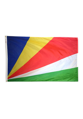 5x8 ft. Nylon Seychelles Flag with Heading and Grommets