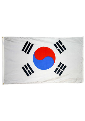3x5 ft. Nylon Korea South Flag Pole Hem Plain