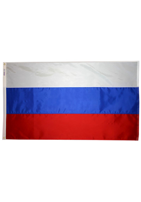 3x5 ft. Nylon Russia Flag Pole Hem Plain