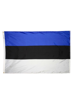 5x8 ft. Nylon Estonia Flag with Heading and Grommets