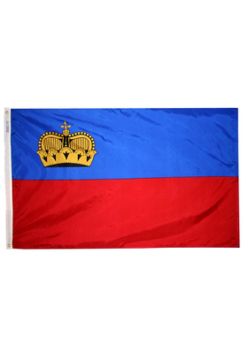 5x8 ft. Nylon Liechtenstein Flag with Heading and Grommets