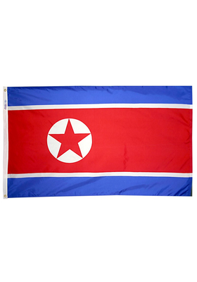4x6 ft. Nylon Korea North Flag Pole Hem Plain