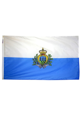 2x3 ft. Nylon San Marino Flag Pole Hem Plain