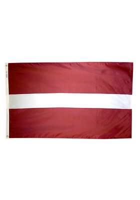 3x5 ft. Nylon Latvia Flag Pole Hem Plain