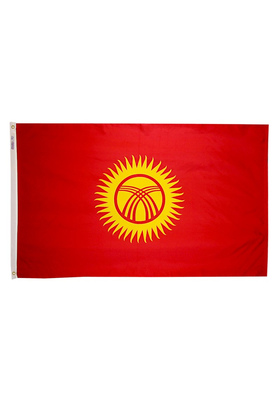 4x6 ft. Nylon Kyrgyzstan Flag Pole Hem Plain