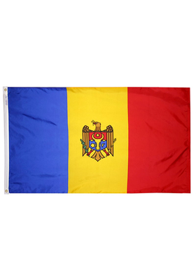 4x6 ft. Nylon Moldova Flag Pole Hem Plain