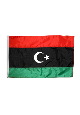 3x5 ft. Nylon Libya Flag Pole Hem Plain