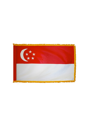 4x6 ft. Nylon Singapore Flag Pole Hem and Fringe