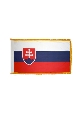 3x5 ft. Nylon Slovakia Flag Pole Hem and Fringe
