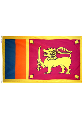 2x3 ft. Nylon Sri Lanka Flag Pole Hem Plain