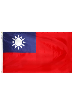 4x6 ft. Nylon China (Taiwan) Flag Pole Hem Plain