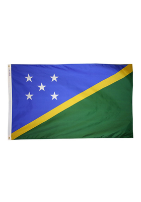 4x6 ft. Nylon Solomon Islands Flag Pole Hem Plain