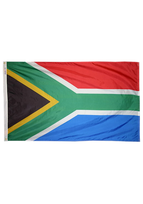 2x3 ft. Nylon South Africa Flag Pole Hem Plain