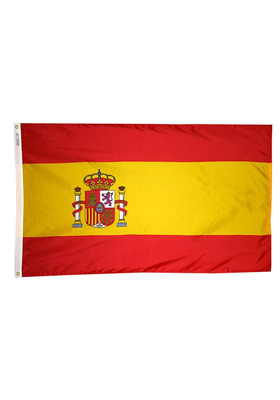 3x5 ft. Nylon Spain Flag Pole Hem Plain