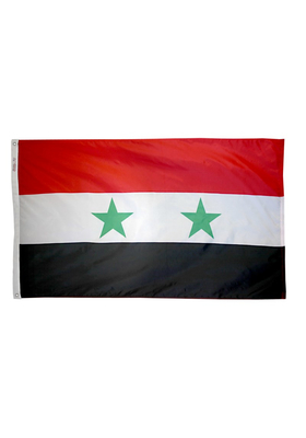 5x8 ft. Nylon Syria Flag with Heading and Grommets