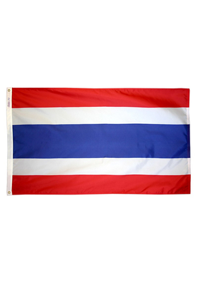4x6 ft. Nylon Thailand Flag Pole Hem Plain
