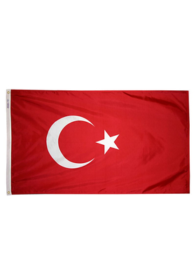 3x5 ft. Nylon Turkey Flag with Heading and Grommets