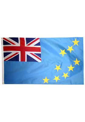3x5 ft. Nylon Tuvalu Flag with Heading and Grommets