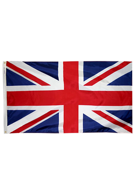4x6 ft. Nylon United Kingdom Flag Pole Hem Plain