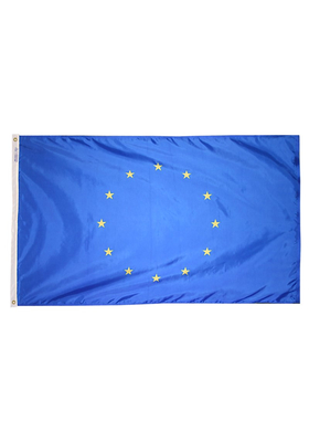 3x5 ft. Nylon Council Europe Flag Pole Hem Plain